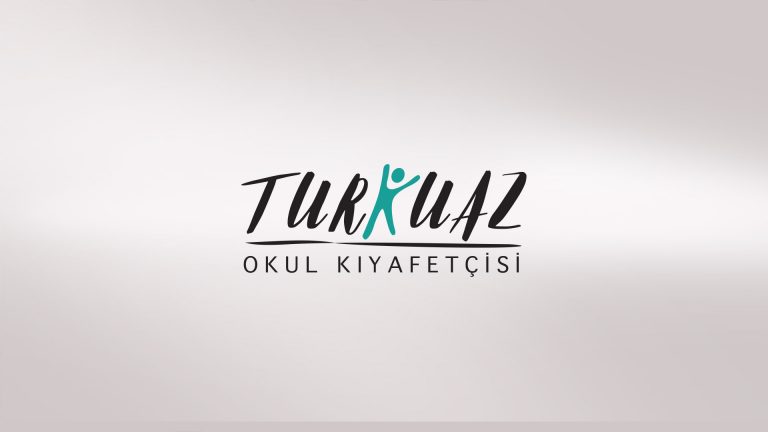 Turkuaz Okul Kıyafetçisi Logo Tasarım