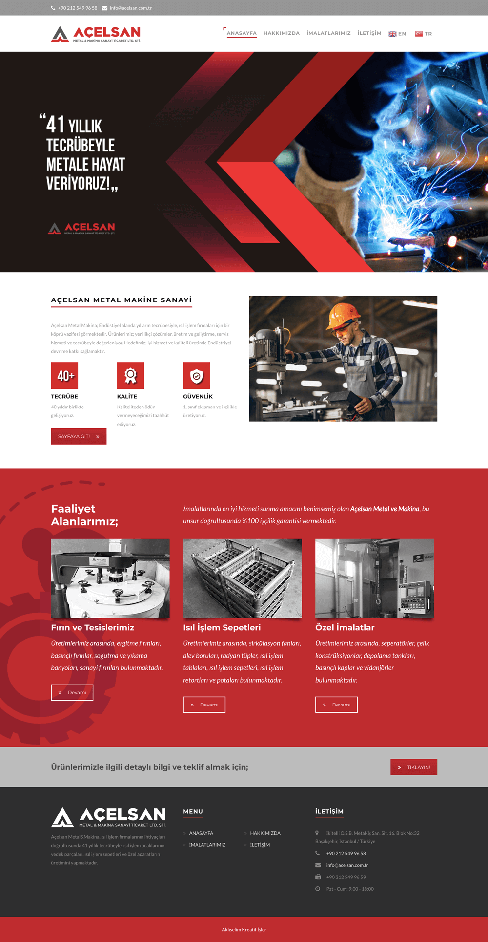 Açelsan Web Tasarım Full Page