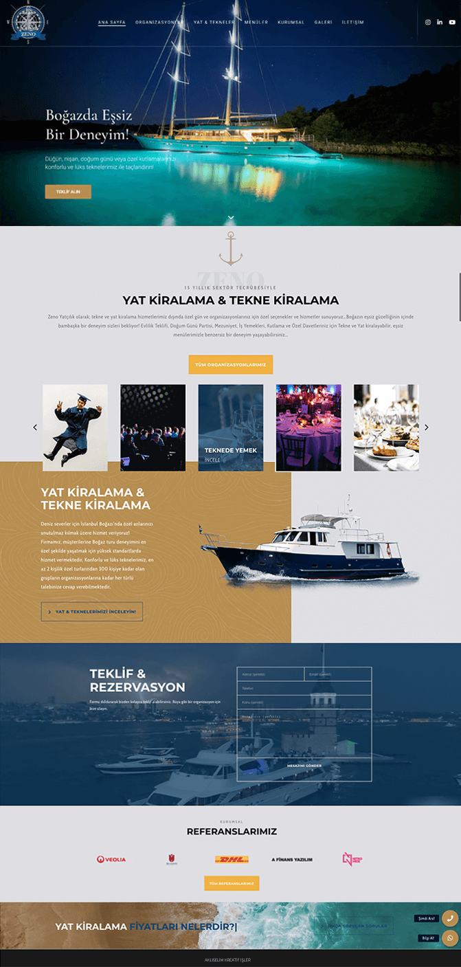 Zeno Yatçılık Web Tasarım Fullpage