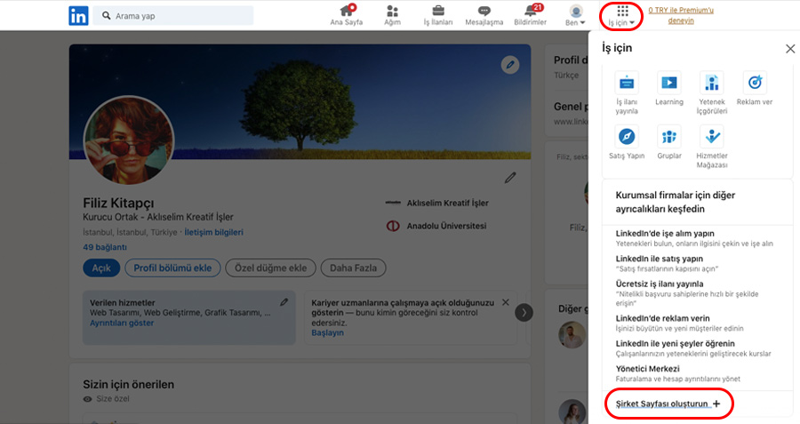 Linkedin iş için