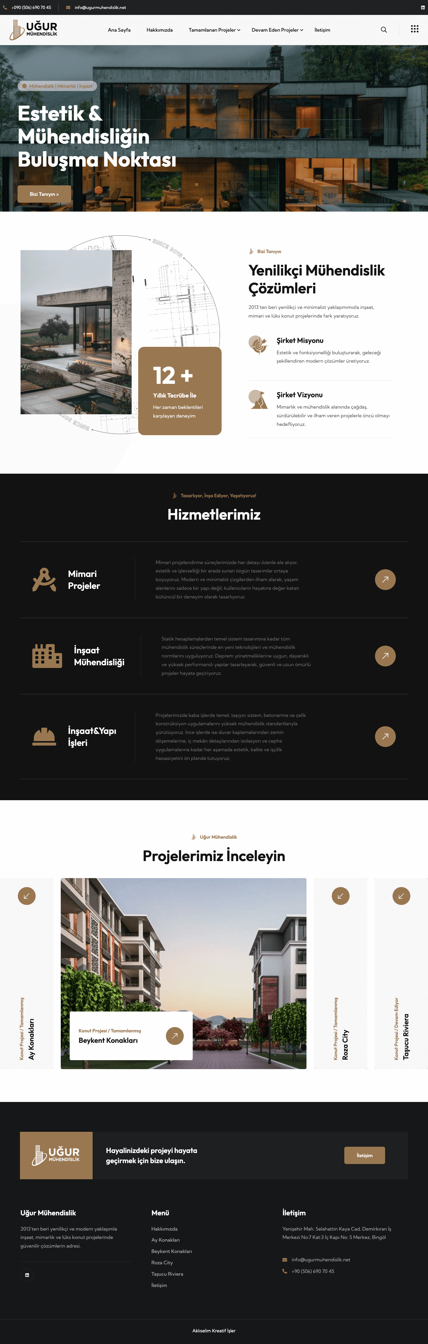 Uğur Mühendisilk Web Tasarım Full Page
