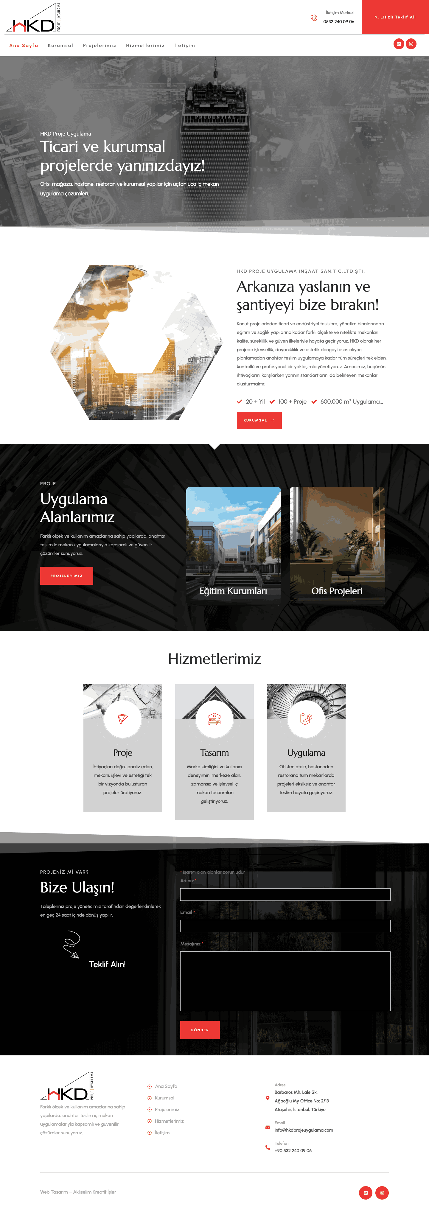 Hkd Proje Uygulama Web Tasarım Full Page