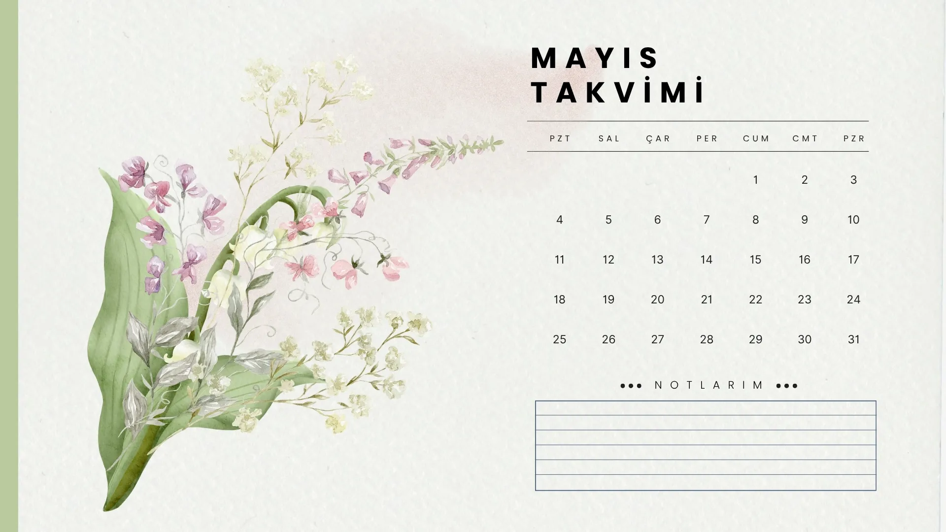 Mayıs Ayı Özel Günler Takvimi 2026